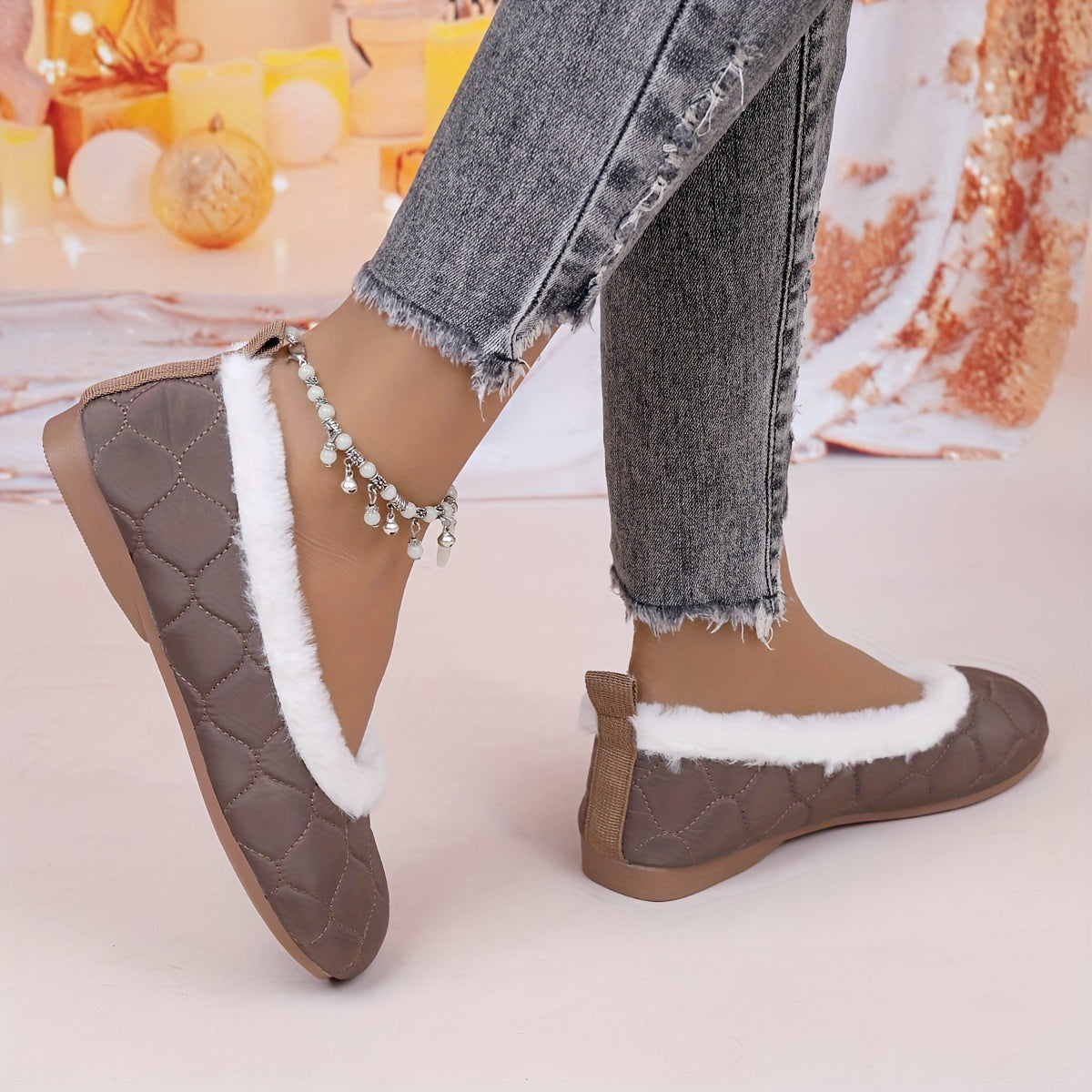 🔥Last Day Promotion 50% OFF - Women's Fashion Soft Mary Jane Plush Flat Shoes