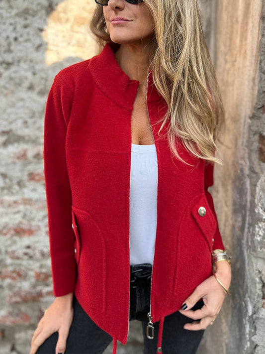 CLEARANCE🔥 Casual Zipper Drawstring Jacket