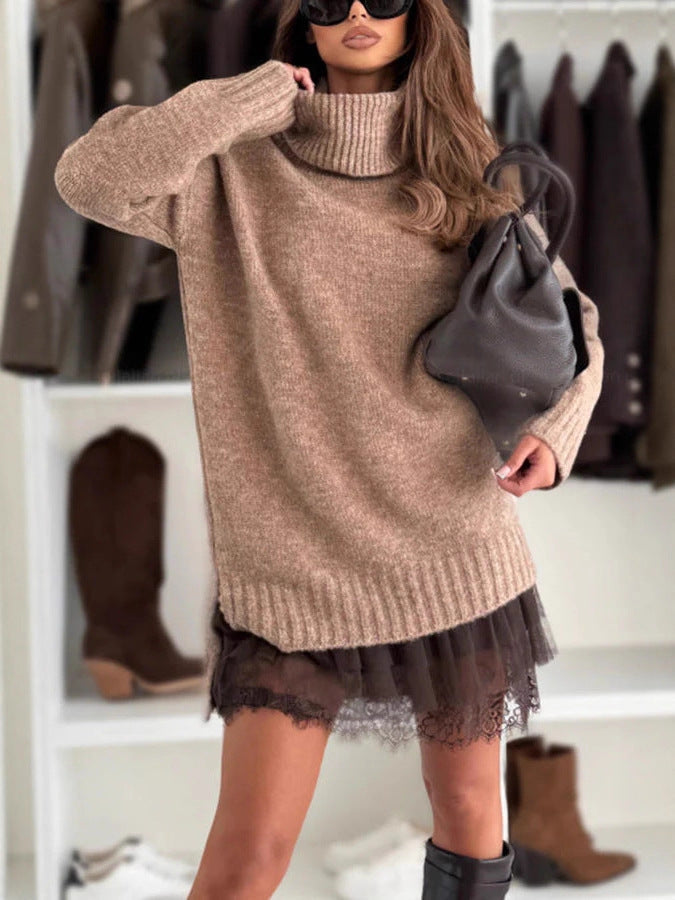 High Neck Loose Fit Sweater